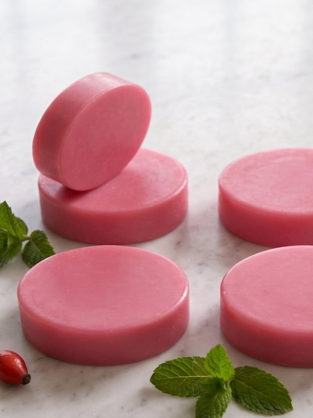 Rosehip Radiance Botanical Oval Hand Poured Goat Milk Soap Bar